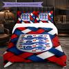Set Biancheria da Letto a 3 Pezzi Nazionale di Calcio Inglese Morbido Set Copripiumino con Federe Set Decorazione Camera da Letto per la Casa