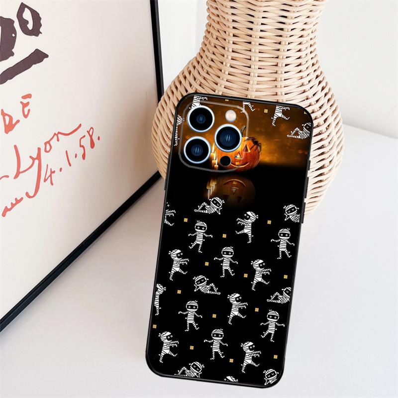 Halloween Pumpkin Ghost Mummy Phone Case For iPhone 17 Pro Max 16 15 11 12 13 14 Pro Max mini 15 16 Plus 16e 17 Air Cover