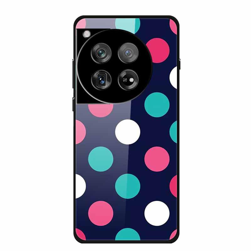 Personalized Seven-Colored Tempered Glass Phone Case for OnePlus 12 - Unisex