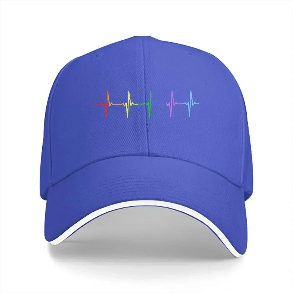 Pulse Hearbeat Unisex Baseball Caps Peaked Cap Pride LGBT Gay Love Sun Shade Hats for Unisex Women
