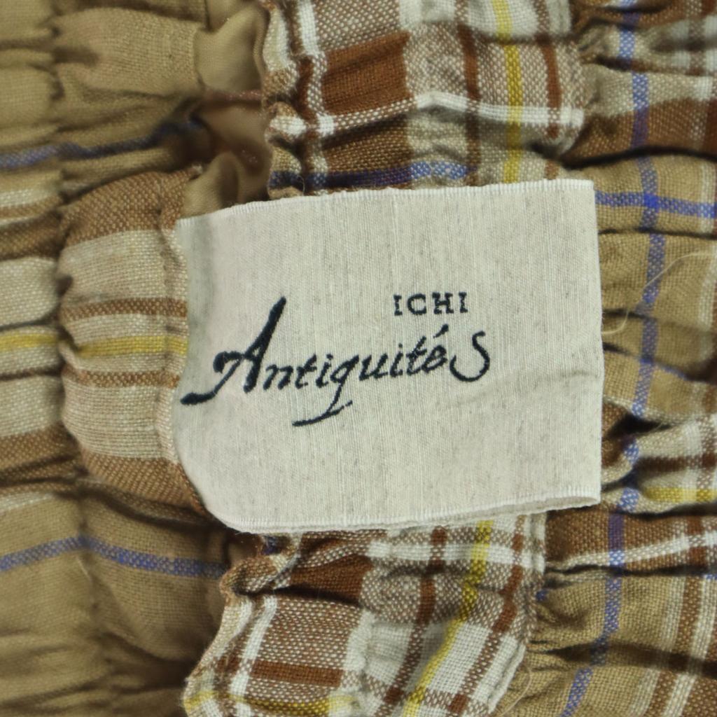 Beauty Products ICHI Antiquites Made In Japan Check Pattern Long Length Flare Skirt Women Used