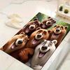 1pc Bear Family Pattern Area Rug, Anti Slip Non Shedding Stain Resistant Carpet