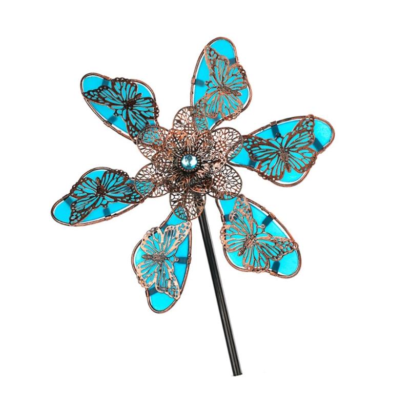  Rotating Wind Spinner Garden Ornaments Easy Ground Installation Decorative Yard