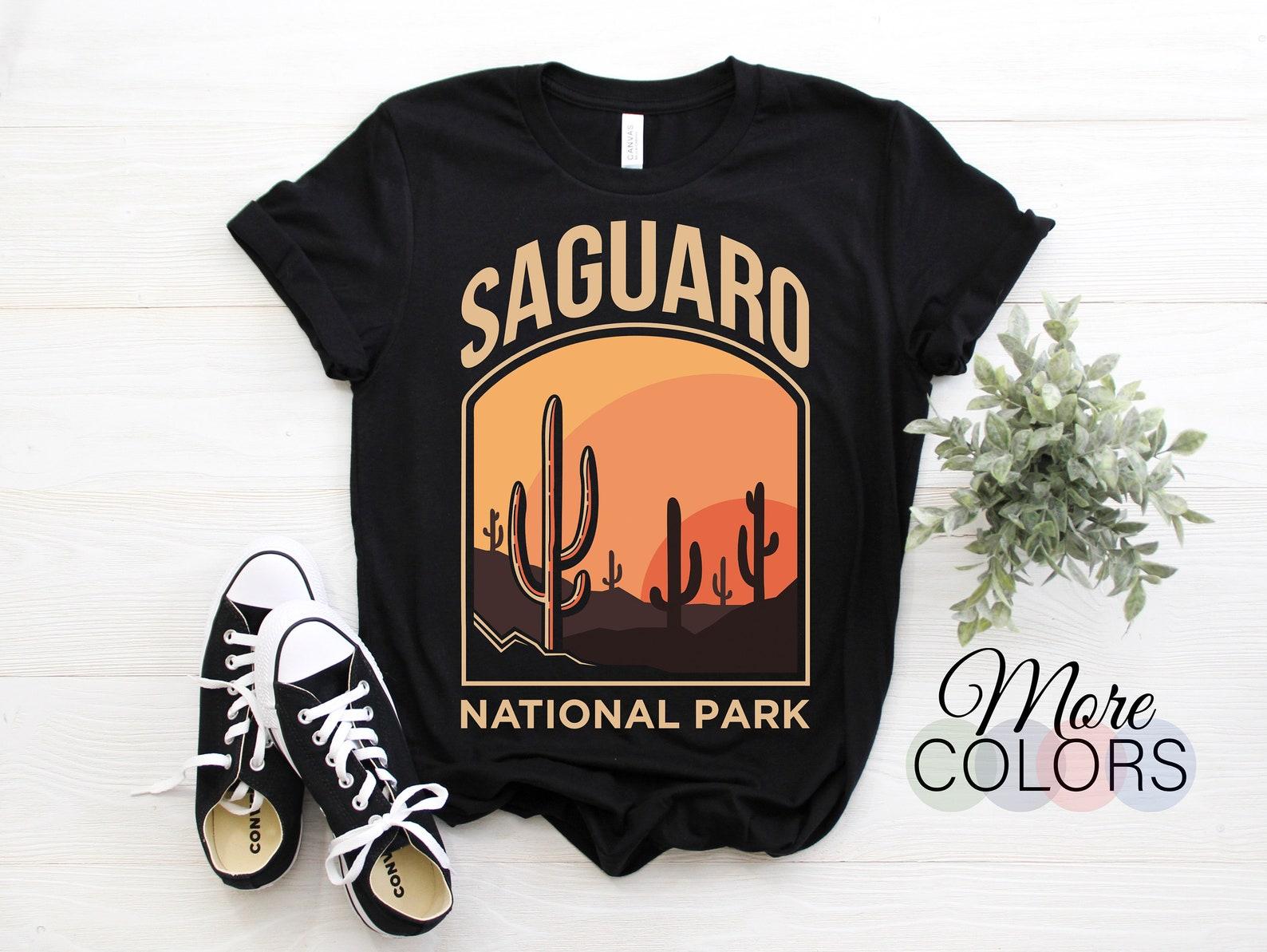 Saguaro National Park US Vintage T-Shirt, USA Arizona Parks Hike Lover Gifts, Adventure Outdoors, Camping Hiking Travel Souvenirs, Present, 160