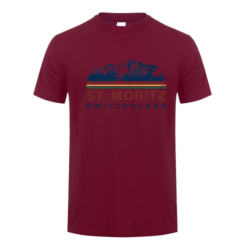 St Moritz Switzerland T Shirt Summer Graphic Unisex Cotton Tshirts Fashion Short Sleeve Dad Gift Oversized Tees DY307