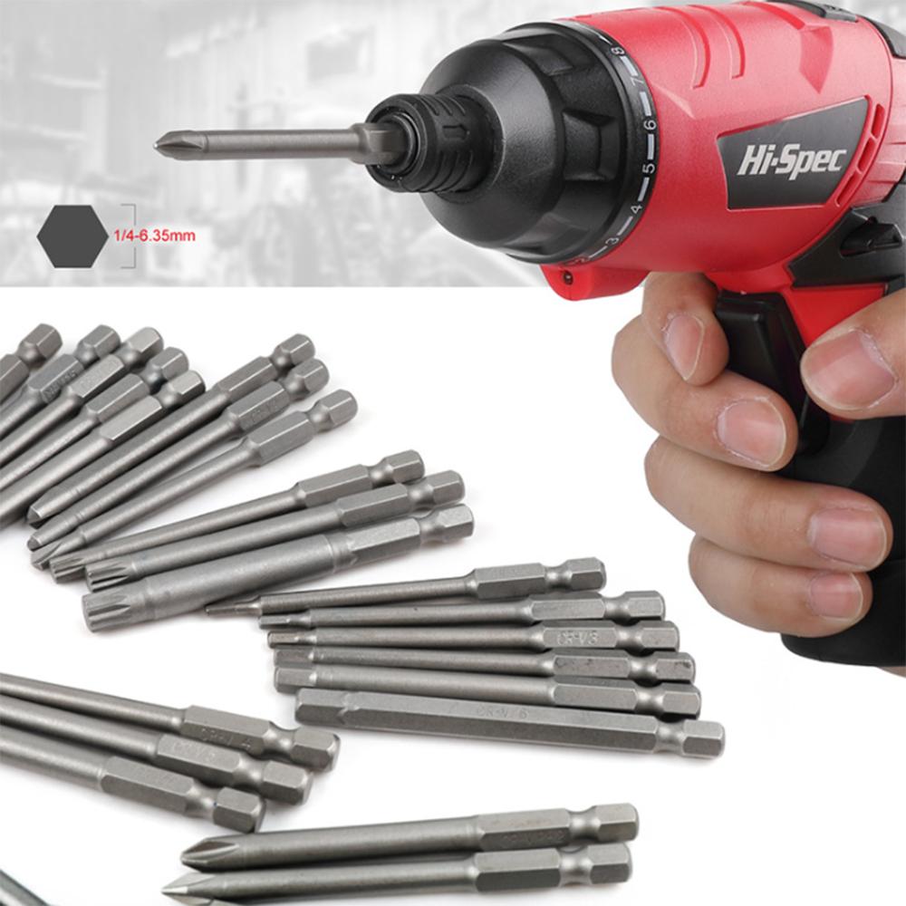 50pcs 75mm Extra Long Reach Bit Set Security Screwdriver Bits Torx Star Hex Bit