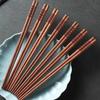 Household Simple Engraved Solid Wood Chopsticks Without Paint and Wax Red Sandalwood Tableware Non-slip Anti-bacterial Anti-mold