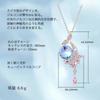 [Richapex] Women's Necklace Pendant Crystal Hypoallergenic Women's Clavicle Chain Accessory Popular Fashion Jewelry Cute Gift Birthstone Pink