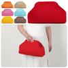 Trendige einfarbige Damen Strand-Clutch-Tasche Große Kapazität Weiche elastische Häkel-Handtasche Durchbrochene Bankett-Tasche Sommersaison