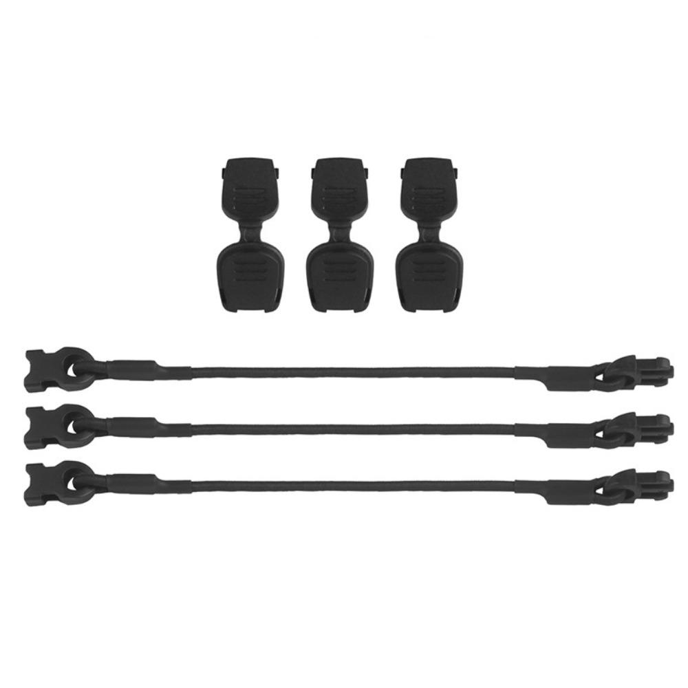 3Pcs/set Easy To Use Multipurpose Fixing Strap with Quick-release Buckle Outdoor Gadgets  Hunting Black