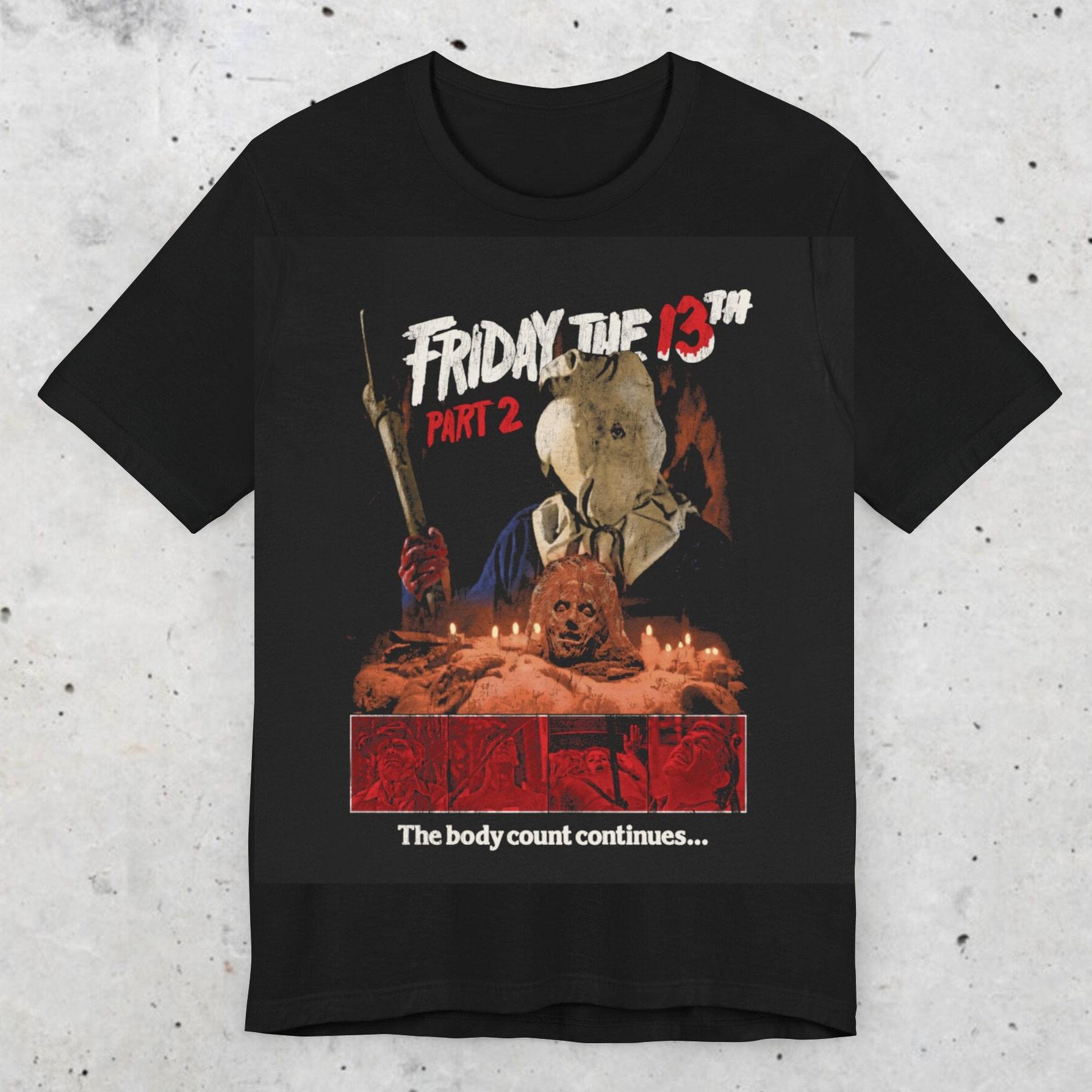 

Friday The 13th Is The Perfect Choice for A Horror Movie Tshirt Party and A Gift for Movie Lovers A Tshirt for Both Women S