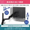 IRIS OHYAMA DA-G101U Monitor Arm with Single USB, Black, Single