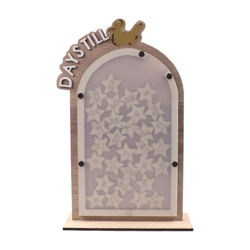 

Резной деревянный знак для приема на арабский фестиваль, настольный элемент с обратным отсчетом для домашнего декора и культурного празднования 1