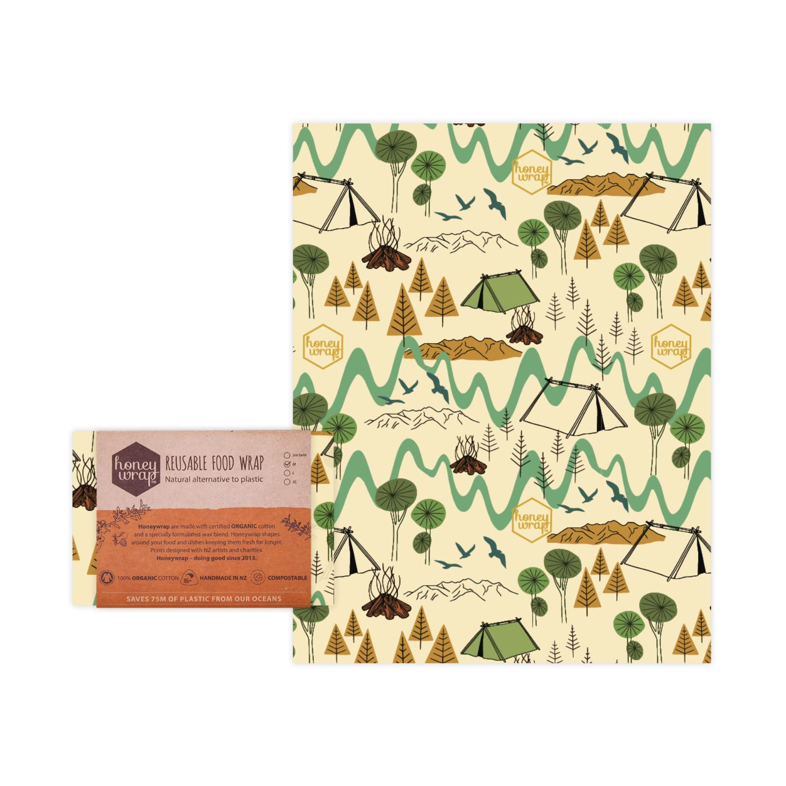

Honeywrap Beeswax Eco Wrap размер M 1 шт. Кемпинг -
