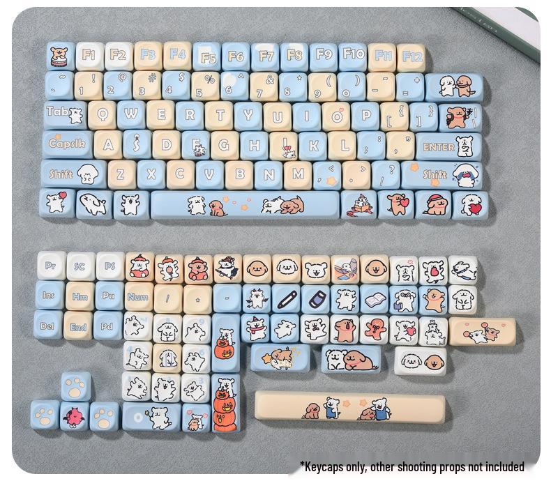 Customized Cute Dog-Themed Keycaps for Mechanical Keyboards