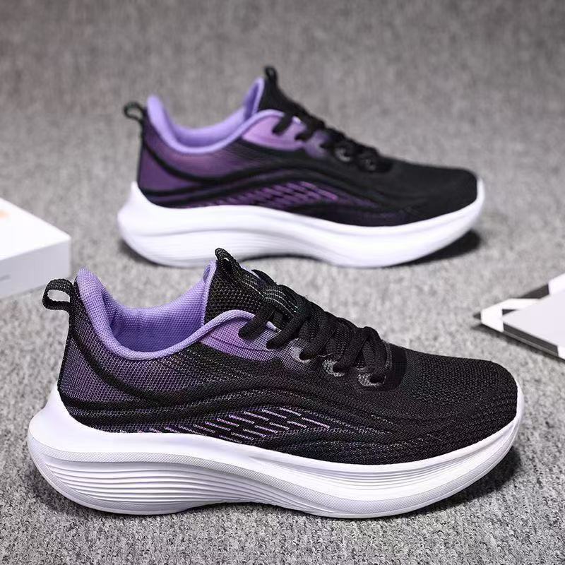 Nouvelles chaussures, chaussures de sport, chaussures décontractées tissées fly, chaussures de course à semelles souples