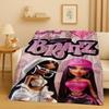 3D Cartoon Bratz Doll Girl Flannel Blanket,Ultra Soft Warm Plush Throw for Home Bedroom Bed Sofa Cover Office Gift Kids Picnic