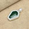 Grüner Onyx-Edelstein, 925er-Sterlingsilber, handgefertigter Sarg-Design-Anhänger