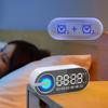 Mini Mirror Alarm Clock Bluetooth Speaker with TF Slot, Colorful Lights, Heavy Bass, FM, Portable Gift Speaker.
