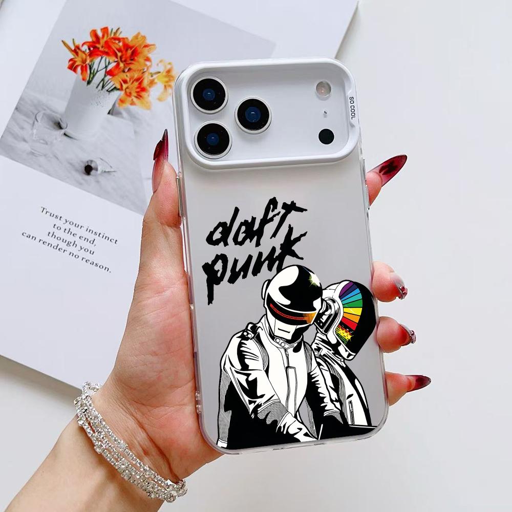 

Band D-Daft Punk Phone Case For iPhone 17 16 15 14 13 12 11 Pro Max Air Colorful Matte Laser Aurora Shockproof Phone Case iPhone 12