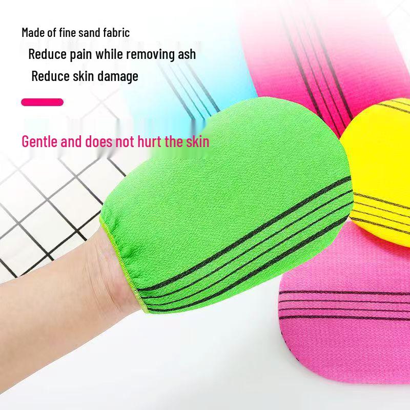 Korean Exfoliating Gloves & Dual-Sided Back Scrubber: Deep Clean & Dirt Removal Towel