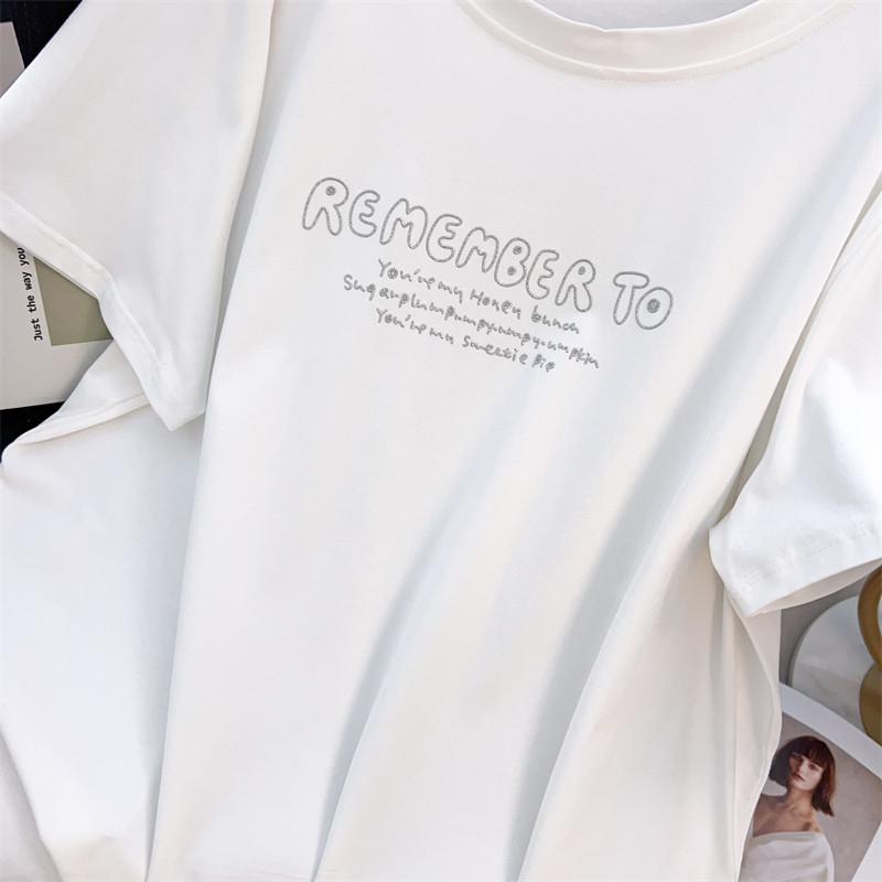 Women's Plus Size Loose Fit Short-Sleeve Round Neck Mid-Length T-Shirt (Available in 200/300/350 jin)