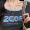 Women Silver Cross Choker Fashion Punk Gothic Rose Cross Pendants Necklace for Y2k Hip Hop Necklace Sweater Chain Gifts