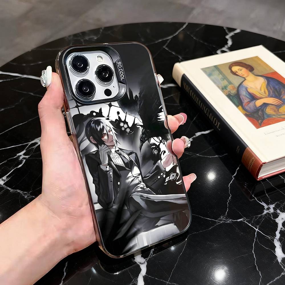 B-Black S-Sebastian M-Michaelis B-Butler Phone Case For iPhone 17,16,15,14,13,12,11 Plus,Colorful Silver Phone case Funda Cover iPhone13PRO