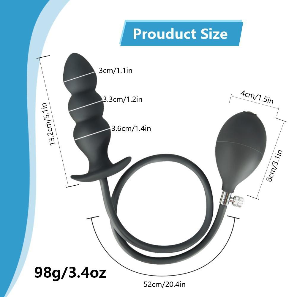 Produkty pro dospělé Rozšiřitelný anální kolík Silikonový nafouknutý super velký anální kolík Dildo anální kolík anální dilatátor prostaty Sexuální hračky
