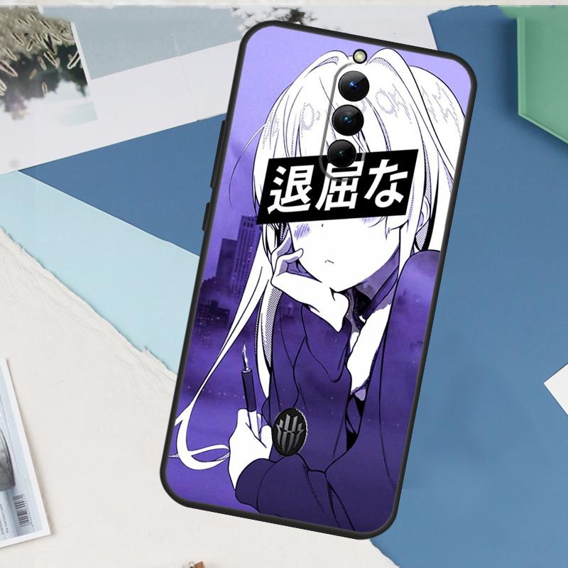 Sad Anime Aesthetic Senpai Case For ZTE Nubia Red Magic 10 Air 5G 6R 6 7 6S 7S Pro RedMagic 10 9 8 8S 9S Pro Plus Cover