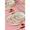 Sakura Flower Luxury Ceramic 18 Piece Dinner Set, Dinner Set For 6 Persons