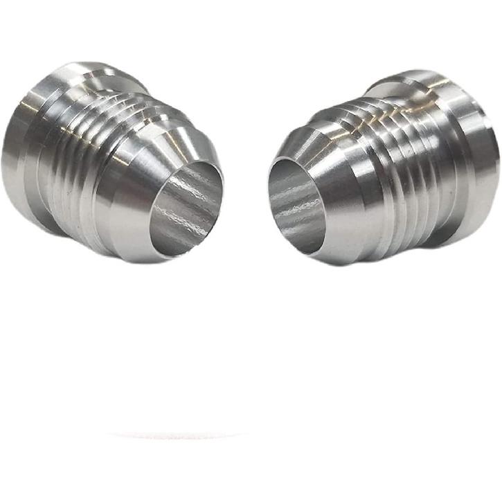 Riloer Aufschweiß-Nippel 12AN Schlauchanschlussnippel Schweißbares Aluminium JIC 12 an Bördelgewinde Kraftstofföl-Adapterfitting