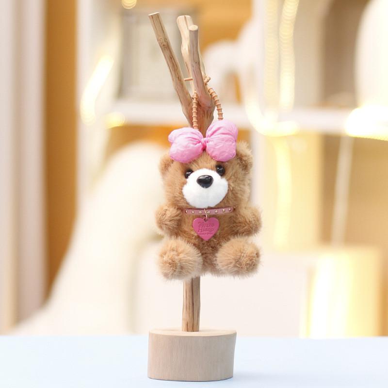 Bear Stuffed Plushie Pendant With Soft Pp Cotton Filling Keychain Women For