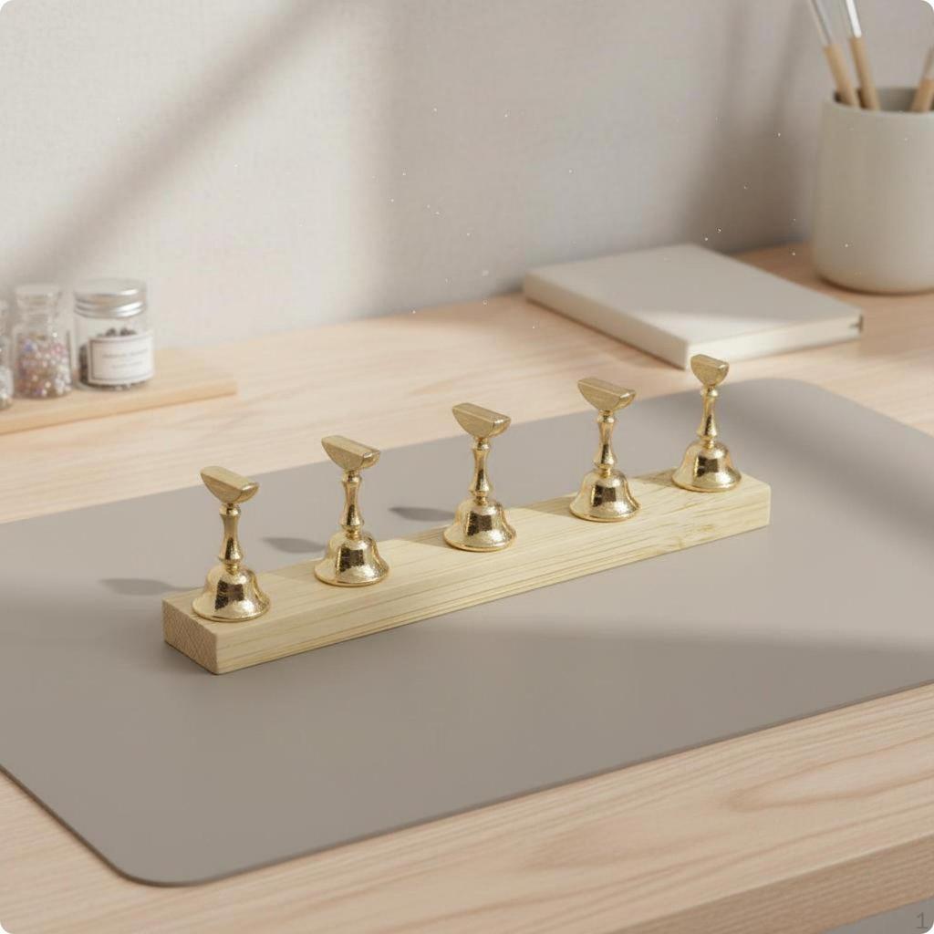 Press On Nail Stand Stable Wide Base Holder for Beginners, Training, Salon Loglace5pcs