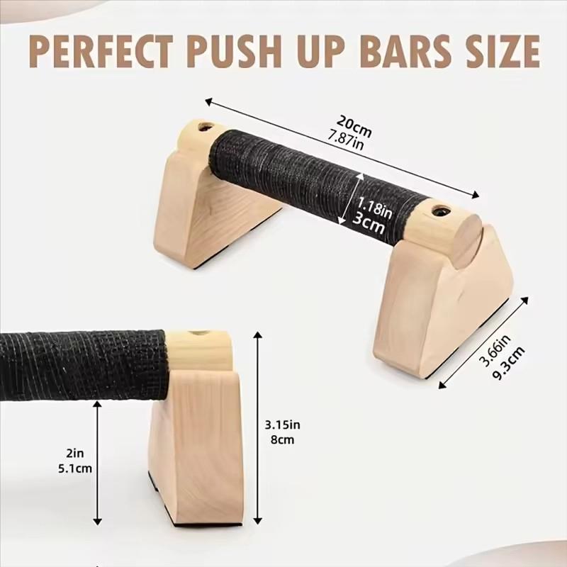 1 pár dřevěných push-up stojek, pár pro domácí cvičení, paralety, odolný stojan na kliky, cvičební pomůcka pro ruce