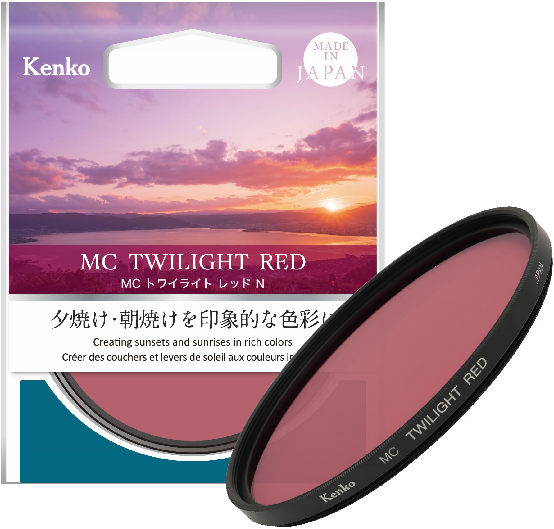 

Светофильтр Kenko для усиления цвета MC Twilight Red N 62мм Придает впечатляющие цвета закатам и восходам градиент Сделано в Японии 316283 Красно-пурпурный