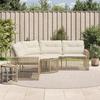 VidaXL Garden Sofa and Cushions and L-shaped Rattan Footrest, Outdoor Sofa, Outdoor Sofa In the Shape of 365896