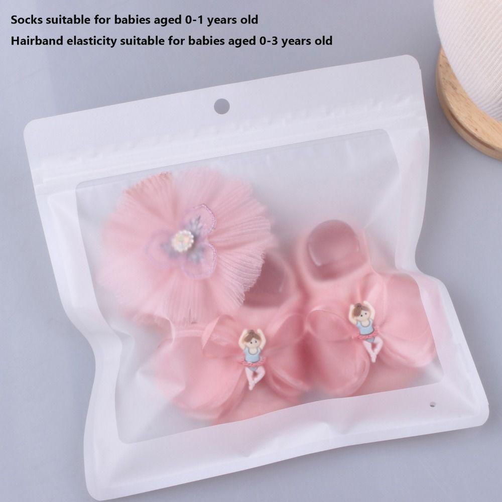 Baumwolle+Spitze Neugeborenen Haarband Perlen Schleifen Mädchen Haar Accessoires Kawaii Baby Stirnband Socken Set