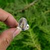 925 Silver Oval Natural Tiffany Jasper Artisan Statement Solitaire Mother Ring