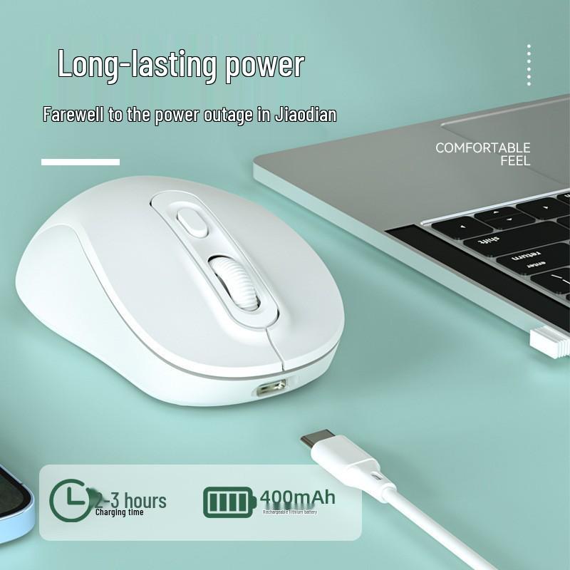 Dual-Mode Silent Wireless Bluetooth 2.4G Mouse for Apple & Huawei Laptops