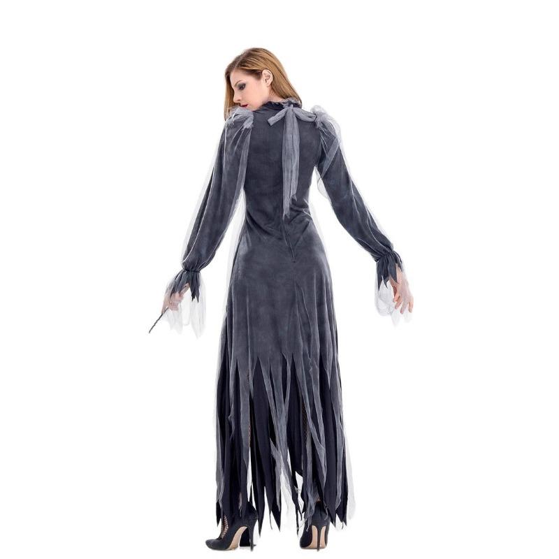 Halloween party horror costume zombie vampire ghost bride black ghost stage costume