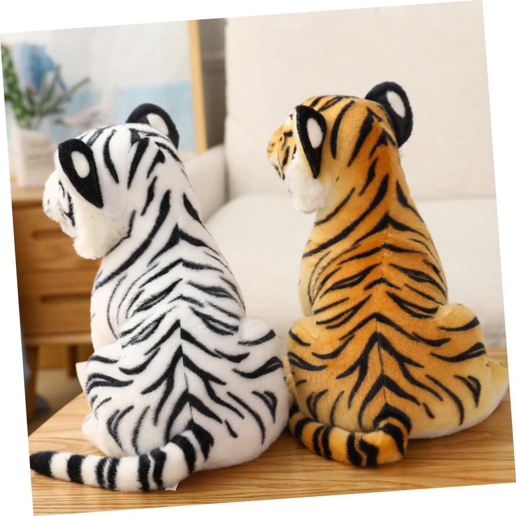 1 Piece Plush Toy Cub Toy Tiger Figure Small Decor Cute Mini Toy Mini Figure Soft Animal Doll Micro Toy Oversized Cartoon Bedroom Decoration