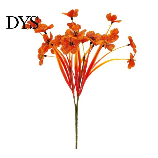 Lifelike Plastic Greenery Vines Autumn Artificial Flowers Bouquet, Realistic Floral Arrangement with Layered Quirky Fun Decor for Living Room