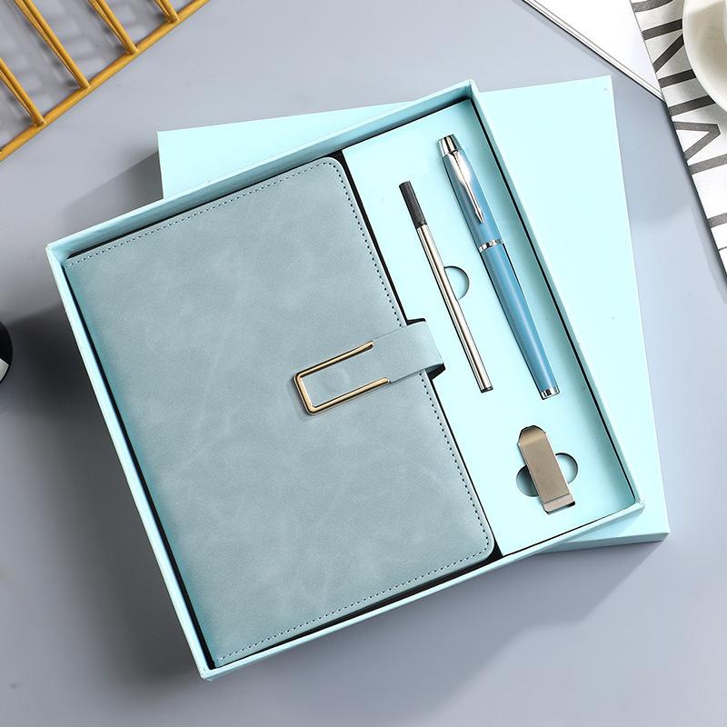 A5 Notatbok Spenne Business Kontor Notisblokk Gaveeske Sett