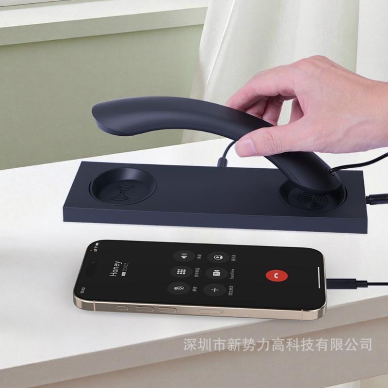 Ergonomic Grip Multiple Device Type C Handset High Sensitivity Plug and Play for Clear Office Calls