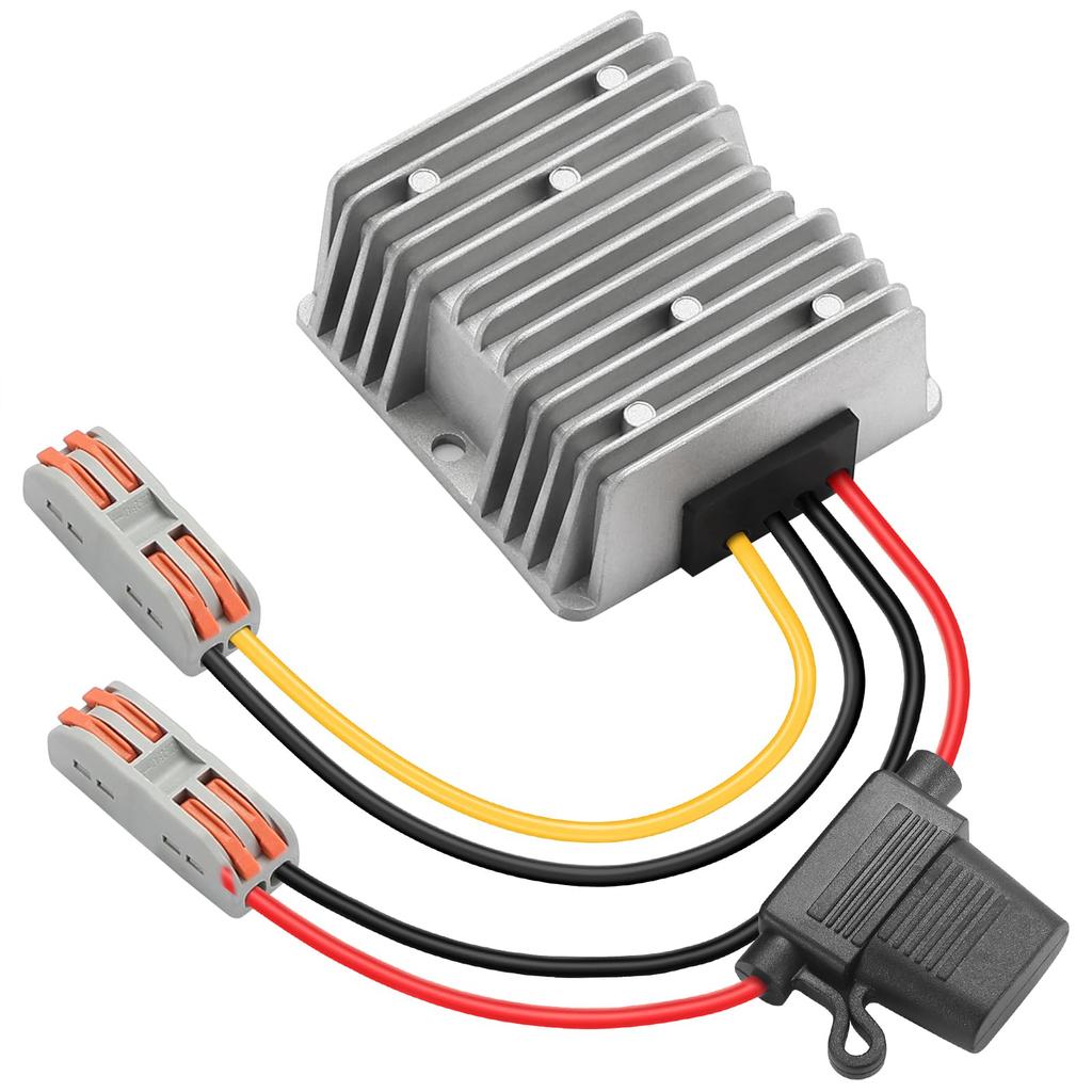 DC DC 9V-32V to Single Converter, 120W Waterproof Buck Power Transformer Supply for Golf Cart Truck etc