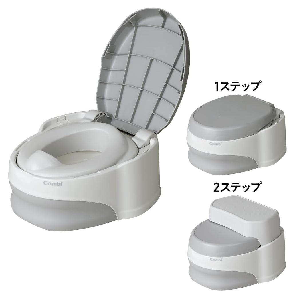Combi Toilet Training Baby Label Potty Step Gray Approximately 1 year toilet seat 1 year 6 Western-Style (Porty old~/Auxiliary + step Approx.