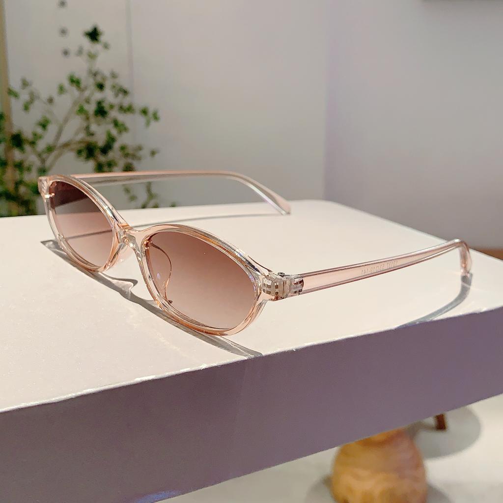 Vintage Oval Sunglasses Women New Chic Candy Color Gradient Shades Trendy Fashion Brand Design Outdoor Sun Glasses