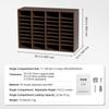 Literature Organizers, 36 Compartments Office Mailbox with Adjustable Shelves, Wood Literature Sorter 39.3x12x26.8 inches for Office, Home, Classroom,