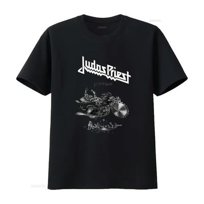 Judas Priest Painkiller V3 1990 Album Cover T Shirt Black Rock Band Design Sizes S 5Xl Vintage Washed Stylish Breathable